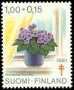 Suomi 1981 - Tuberkuloosi 1981 kukkia 2/3 - 1,00 + 0,15mk Saintpaulia