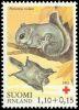 Suomi 1982 - Punainen risti 1982 2/3 - 1,10 + 0,15mk Liito-orava Suomi 1982 - Punainen risti 1982 2/3 - 1,10 + 0,15mk Liito-orava