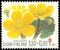 Finland 1983 - Anti tuberculosis 1983 Flowers 3/3 - 1,30 + 0,30mk Marsh marigold