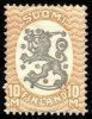 Suomi 1917 - Saarisen malli m17, 10mk rusk/musta ilman vesileimaa, A hammaste Suomi 1917 - Saarisen malli m17, 10mk rusk/musta ilman vesileimaa, A hammaste
