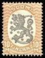 Suomi 1929 - Saarisen malli m17, 10mk rusk/musta ilman vesileimaa, B hammaste