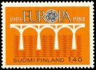 Finland 1984 - Europa CEPT 1984 1/2 - 1,40 mk Bridge block of four FDC