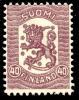 Finland 1918 - Coat of arms lion Vaasa type m18 40 p lilac