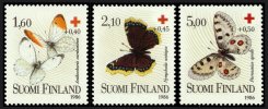 Suomi 1986 - Punainen Risti 1986 - perhosia FDC Suomi 1986 - Punainen Risti 1986 - perhosia FDC