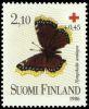 Suomi 1986 - Punainen Risti 1986 perhosia 2/3 - 2,10 + 0,45mk suruvaippa Suomi 1986 - Punainen Risti 1986 perhosia 2/3 - 2,10 + 0,45mk suruvaippa