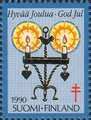 Finland 1990 - Christmas Seal 1990 Christmas candles 2/10