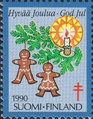 Finland 1990 - Christmas Seal 1990 Christmas candles 6/10