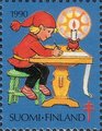 Finland 1990 - Christmas Seal 1990 Christmas candles 7/10