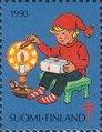 Finland 1990 - Christmas Seal 1990 Christmas candles 9/10