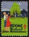 Suomi 1942 - Joulumerkki 1942 Koivu ja tähti