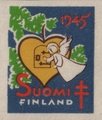 Suomi 1945 - Joulumerkki 1945 Enkeli (hammastamaton pari)