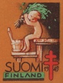 Suomi 1949 - Joulumerkki 1949 Poika saunoo (hammastamaton pari)