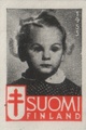 Suomi 1953 - Joulumerkki 1953 Tyttö (hammastamaton pari)