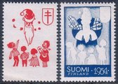 Suomi 1954 - Joulumerkki 1954 Joulupukki skaalavedos (2)