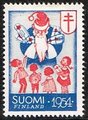 Finland 1954 - Christmas Seal 1954 Santa