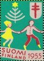 Finland 1955 - Christmas Seal 1955 Round dance 10/10