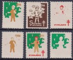 Finland 1956 - Christmas Seal 1956 Child and christmas tree Color proof set (6)