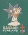 Suomi 1957 - Joulumerkki 1957 Enkeli (hammastamaton pari)