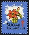 Finland 1958 - Christmas Seal 1958 Flower