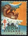Suomi 1962 - Joulumerkki 1962 Orava oksalla Suomi 1962 - Joulumerkki 1962 Orava oksalla
