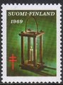 Finland 1969 - Christmas Seal 1969 Candle lantern