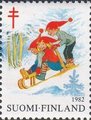 Suomi 1982 - Joulumerkki 1982 Tonttujen mäenlasku 2/5