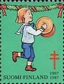 Suomi 1987 - Joulumerkki 1987 Joulumerkki 80 vuotta - soittajat 2/10 Suomi 1987 - Joulumerkki 1987 Joulumerkki 80 vuotta - soittajat 2/10