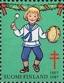 Suomi 1987 - Joulumerkki 1987 Joulumerkki 80 vuotta - soittajat 6/10 Suomi 1987 - Joulumerkki 1987 Joulumerkki 80 vuotta - soittajat 6/10