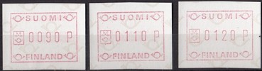 Suomi 1982 - ATM 1 90, 110, 120 p (01.04.1982) FDC Suomi 1982 - ATM 1 90, 110, 120 p (01.04.1982) FDC