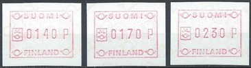 Suomi 1987 - ATM 1 140, 170, 230 p (02.01.1987) Suomi 1987 - ATM 1 140, 170, 230 p (02.01.1987)
