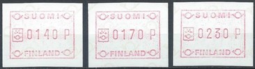 Suomi 1987 - ATM 1 140, 170, 230 p (02.01.1987)