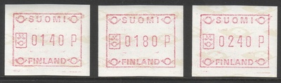 Suomi 1988 - ATM 3 140, 180, 240 p (04.01.1988) Suomi 1988 - ATM 3 140, 180, 240 p (04.01.1988)