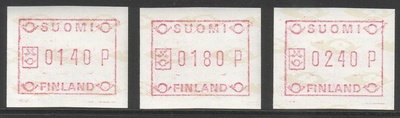 Finland 1988 - ATM 3 140, 180, 240 p (04.01.1988)