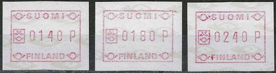 Finland 1988 - ATM 3 140, 180, 240 p (04.01.1988)