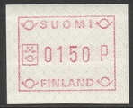 Finland 1989 - ATM 5x 150 p (02.01.1989)