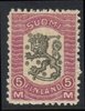 Finland 1918 - Coat of arms lion Vaasa type m18 5 mk violet/black