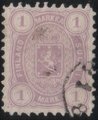 Finland 1875 - Coat of Arms type 1875/1882 - 1mk violet, A-perf.