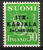Suomi 1941 - Itä-Karjala m30 50 p vihreä, lisäpainama musta, tyyppi I Suomi 1941 - Itä-Karjala m30 50 p vihreä, lisäpainama musta, tyyppi I