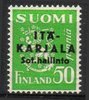 Finland 1941 - East Karelia M30 Lion 50 p green, overprint in black, type II