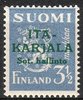 Finland 1941 - East Karelia M30 Lion 3 1/2 mk light grey blue, overprint in dark green Finland 1941 - East Karelia M30 Lion 3 1/2 mk light grey blue, overprint in dark green