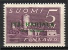 Finland 1941 - East Karelia 5 mk Savonlinna Castle, overprint in dark green