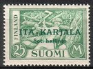 Suomi 1941 - Itä-Karjala 25 mk Puunkaataja, lisäpainama tummanvihreällä