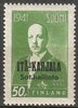 Finland 1942 - East Karelia Risto Ryti 1/6 50 p, green Finland 1942 - East Karelia Risto Ryti 1/6 50 p, green