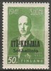 Suomi 1942 - Itä-Karjala Risto Ryti 1/6 50 p, vihreä