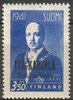 Finland 1942 - East Karelia Risto Ryti 5/6 3,50 mk, ultramarine Finland 1942 - East Karelia Risto Ryti 5/6 3,50 mk, ultramarine