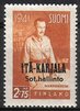 Finland 1942 - East Karelia C. G. E. Mannerheim 4/6 2,75 mk, brown orange