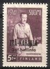 Finland 1942 - East Karelia C. G. E. Mannerheim 6/6 5 mk, brn violet