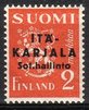 Finland 1941 - East Karelia M30 Lion 2 mk red orange, overprint in black, type I