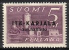 Suomi 1941 - Itä-Karjala 5 mk Savonlinna, lisäpainama musta