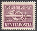 Suomi 1944 - Kenttäposti miekka ja postitorvi violetti (pienempi) Suomi 1944 - Kenttäposti miekka ja postitorvi violetti (pienempi)